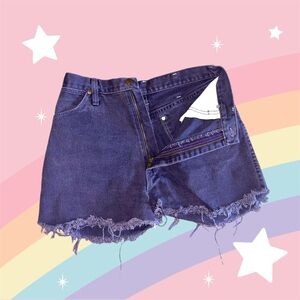 Vintage Purple High Waste Wrangler Jeans Cutoff Shorts
